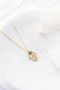 Heliophilia Silver Collar de Plata de Ley 925 con Baño de Oro y Circón